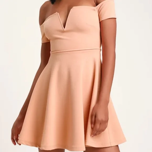 Lulus Fit and Flare Dress in Orange and Pink for Prom Lulus Fit and Flare Dress in Orange and Pink for Prom